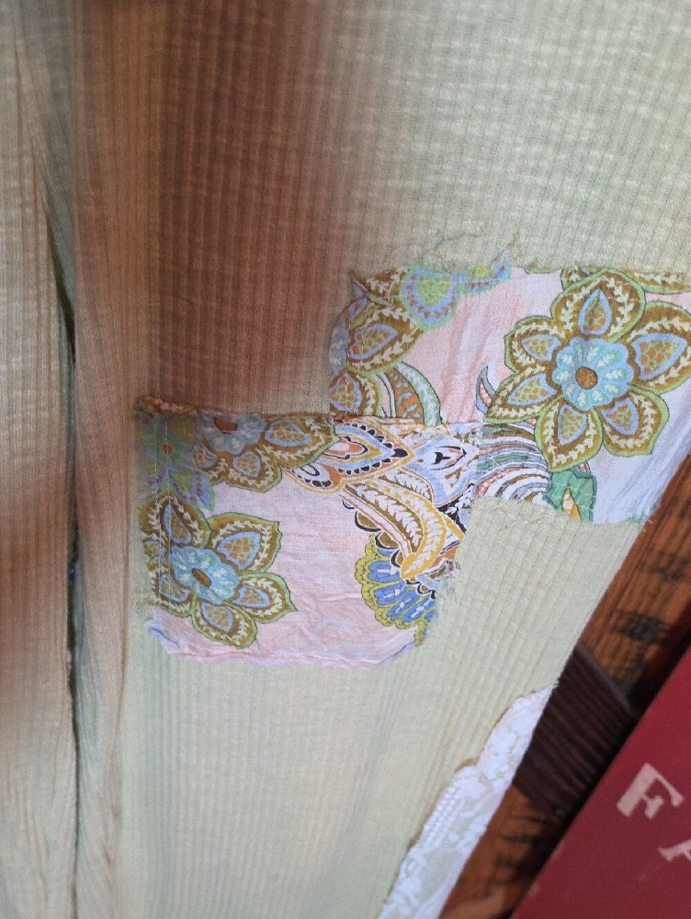 177p POL Light Green Paisley Patchwork Sleeveless Romper Jumpsuit - Picture 7 of 14